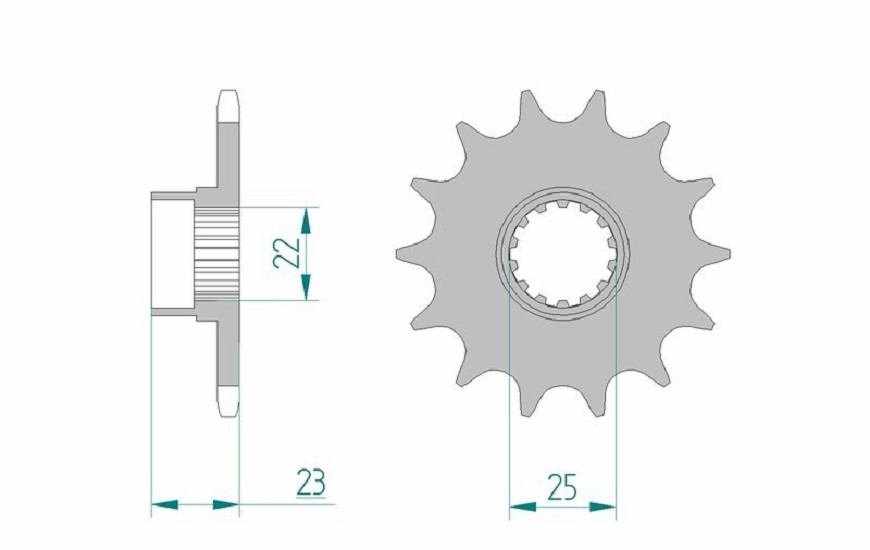 AFAM Standard Stahlritzel vorne 58500 - 520 AFAM Standard Stahlritzel vorne 58500 - 520
