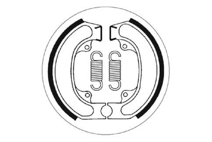 Bremsbacke SBS 2080 Maße: 110 x 25