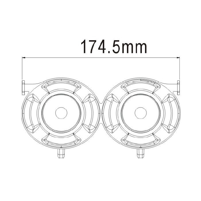 Halterahmen für 2 Elipsoid Scheinwerfer+ Kabelbaum
