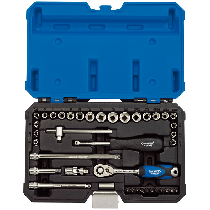DRAPER Satz Stecknüsse & Ratsche 1/4 metrisch und zöllig (40-teilig) DRAPER Satz Stecknüsse & Ratsche 1/4 metrisch und zöllig (40-teilig)