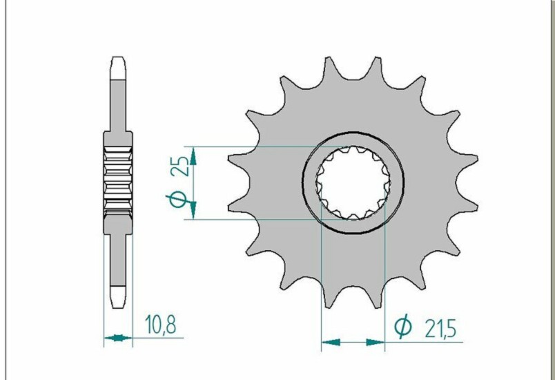 AFAM Standard Stahlritzel vorne 1512 - 520 AFAM Standard Stahlritzel vorne 21512 - 520