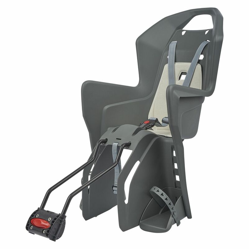 POLISPORT Koolah 29 Rear Child Bike Seat Frame Mounting - Charcoal Gray/Cream