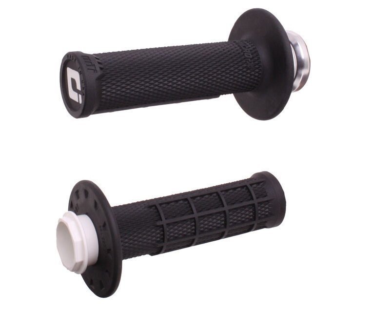 ODI Micro-X Half-Waffle Lock-On Griffe - Schwarz/Silber