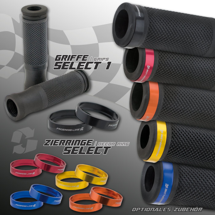 Griffgummi Select1 7/8-22mm schwarz