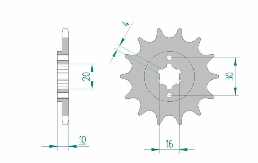 AFAM Standard Stahlritzel vorne 46203 - 520 AFAM Standard Stahlritzel vorne 46203 - 520