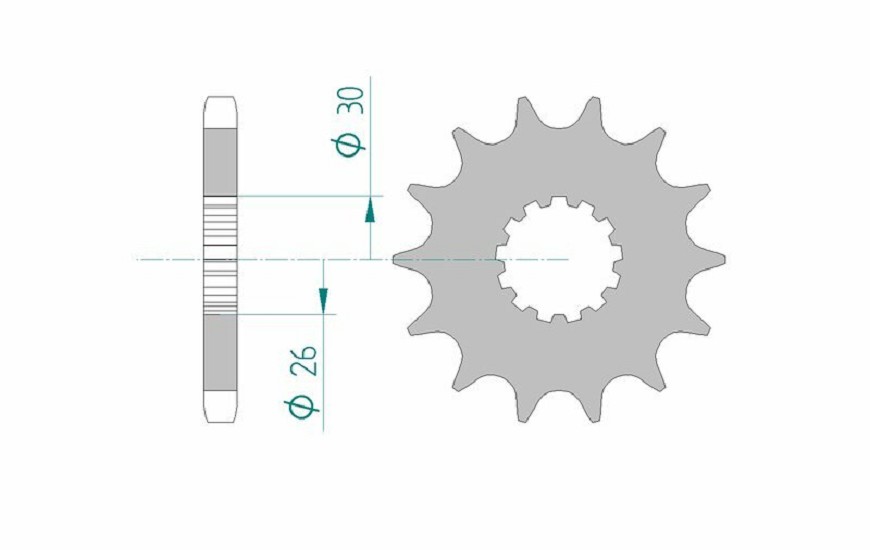 AFAM Standard Stahlritzel vorne 52900 - 530 AFAM Standard Stahlritzel vorne 88800 - 530