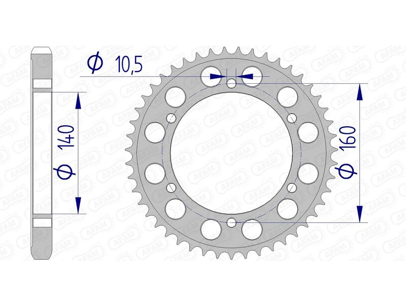 AFAM Aluminiumritzel hinten 17701530