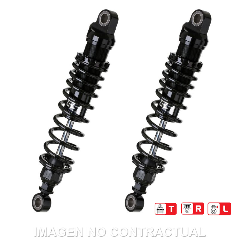 Federbein Z362-Serie Stereo hinten Black Edition für Kompatibel mit TRIUMPH Street Twin 900 (16-18) RZ362-340TRL-51-B