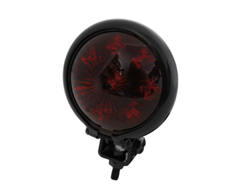 HIGHSIDER smart LED-Rücklicht BATES STYLE, schwarzes Gehäuse, rotes Glas