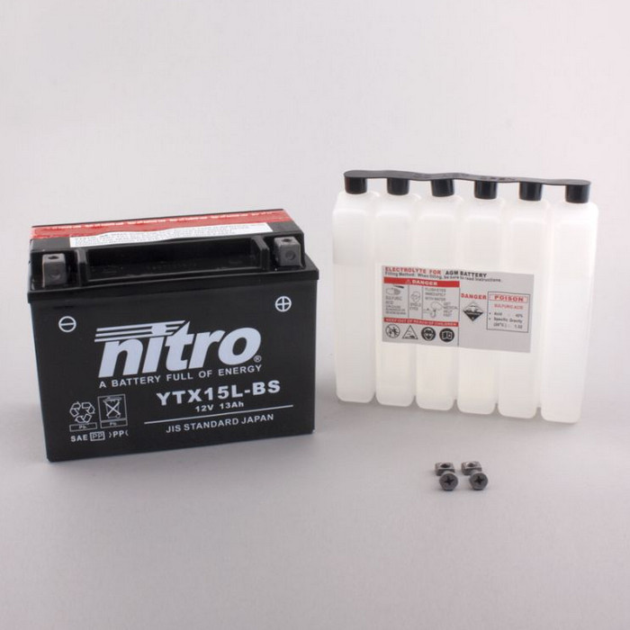 Batterie Nitro YTX15L-BS 13AH MF Batterie Nitro YTX15L-BS 13AH MF