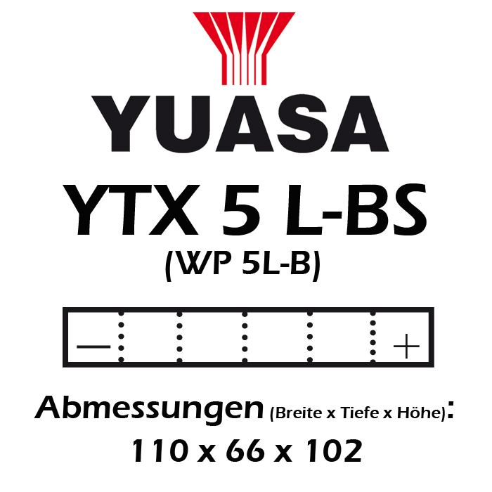Batterie YUASA YTX5L-BS 4 AH MF