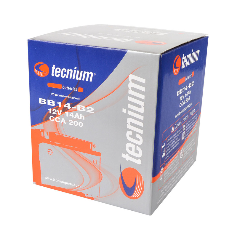 TECNIUM Blei/Säure Batterie mit Säurepack - BB14-B2 TECNIUM Blei/Säure Batterie mit Säurepack - BB14-B2