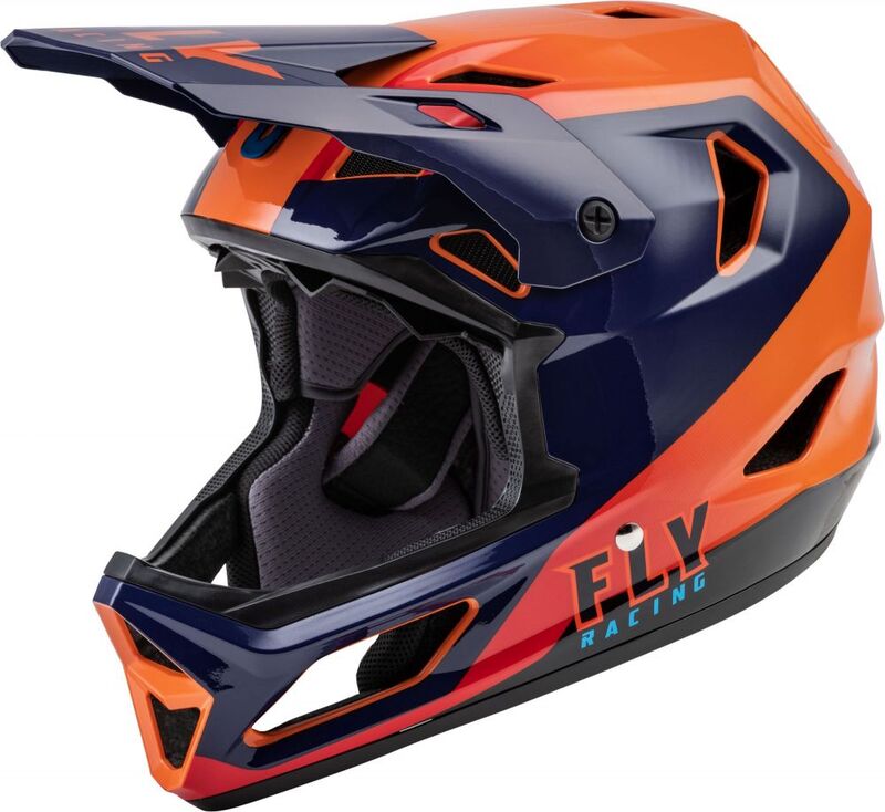 FLY RACING Rayce Helmet Navy/Orange/Red LG FLY RACING Rayce Helmet Navy/Orange/Red LG