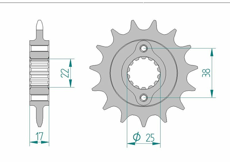 AFAM Standard Stahlritzel vorne 52612 - 520 AFAM Standard Stahlritzel vorne 52612 - 520