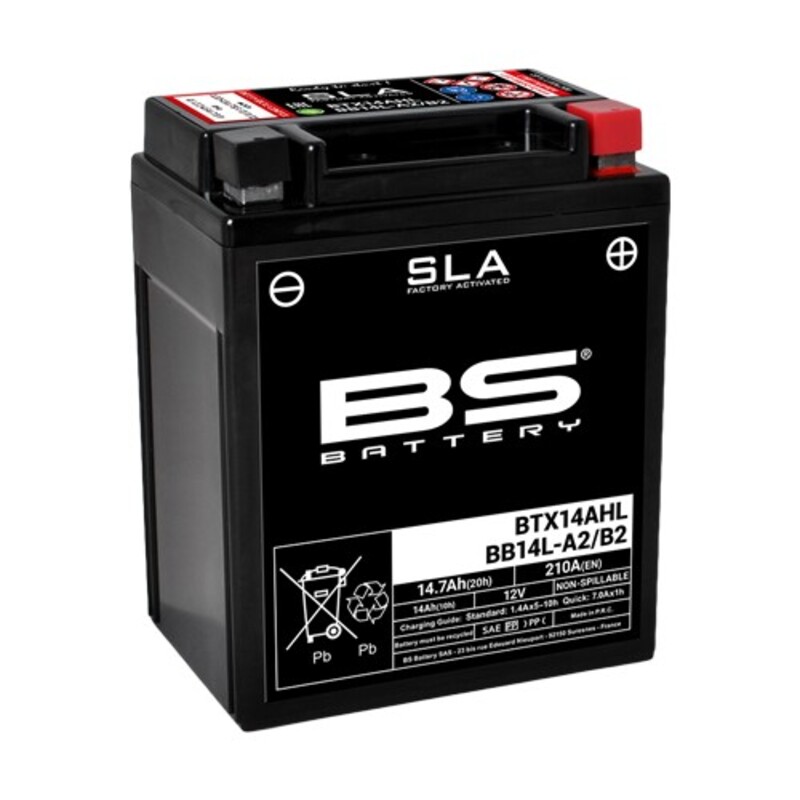 BS BATTERY SLA Wartungsfreie Batterie Werkseitig aktiviert - BTX14AHL / BB14L-A2/B2 BS BATTERY SLA Wartungsfreie Batterie Werkseitig aktiviert - BTX14AHL / BB14L-A2/B2