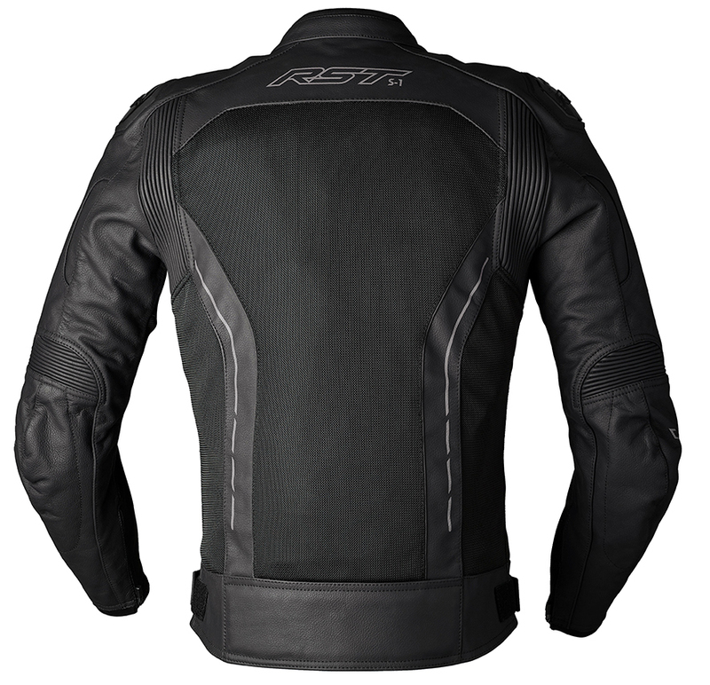 RST S-1 Mesh Leder-Jacke Herren - Schwarz