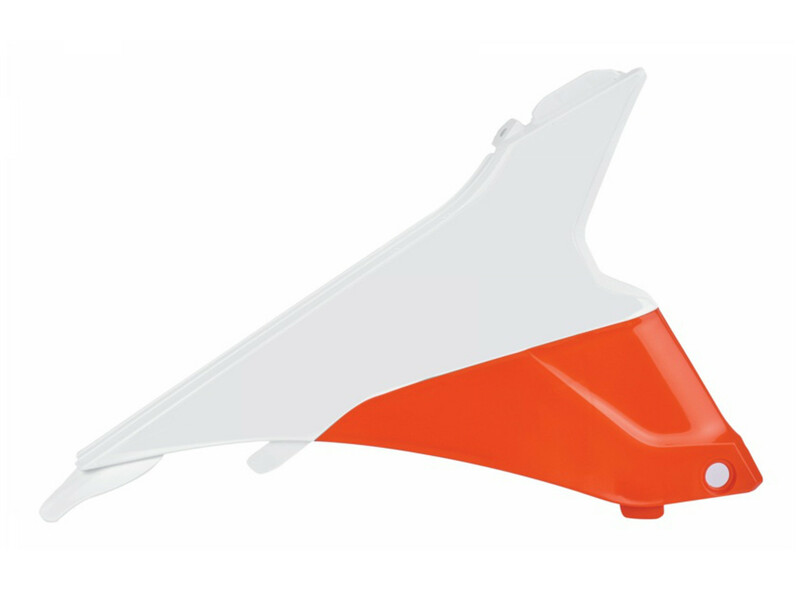 Luftfilterabdeckungen Polisport Originalfarbe 15 weiß/orange passend für KTMSX/SX-F
