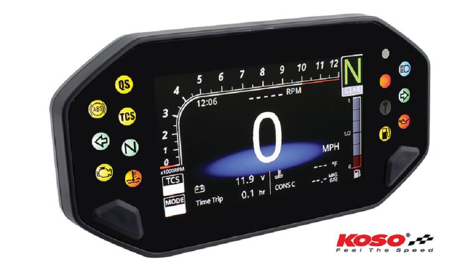 KOSO Digitales Multifunktions-Cockpit RX-4 für MT-07/09, XSR 700/900