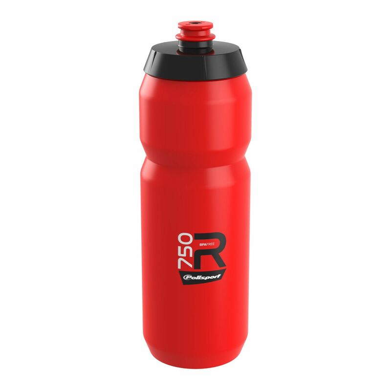 POLISPORT Water Bottle R750 Red Screw-On Cap 750ml