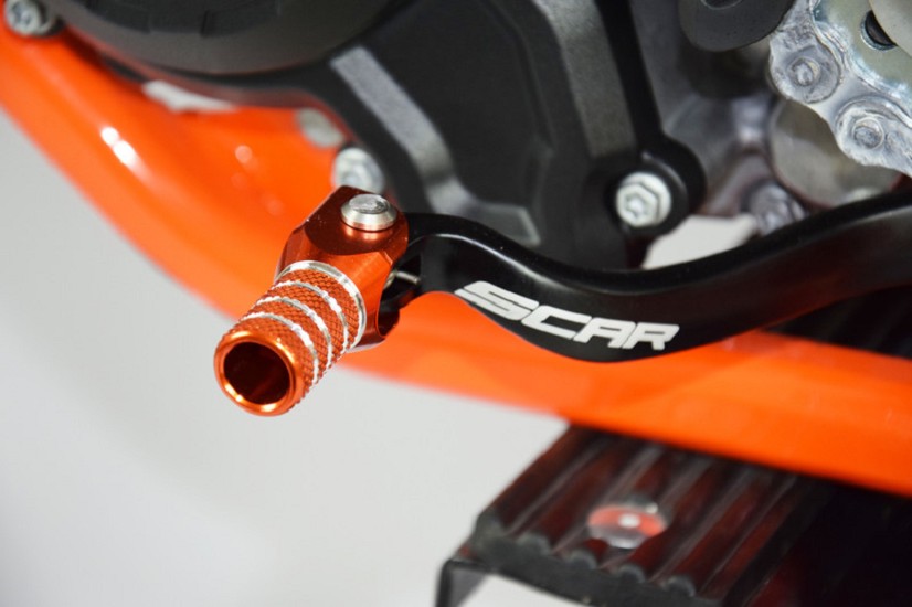SCAR Schalthebel schwarz matt/Endstück orange
