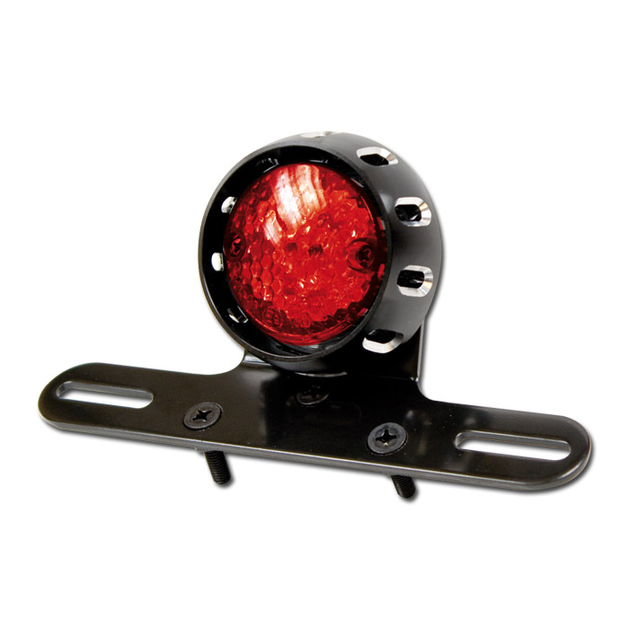 LED-Rücklicht CNC mit Halter rot mit KZB