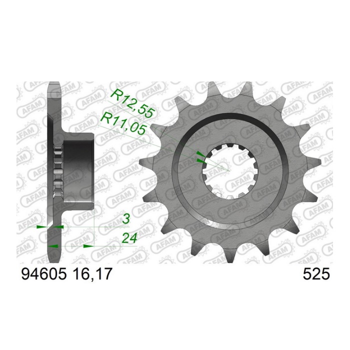 Ritzel 94605-17 17Z - 525 Ritzel 94605-16 16Z - 525