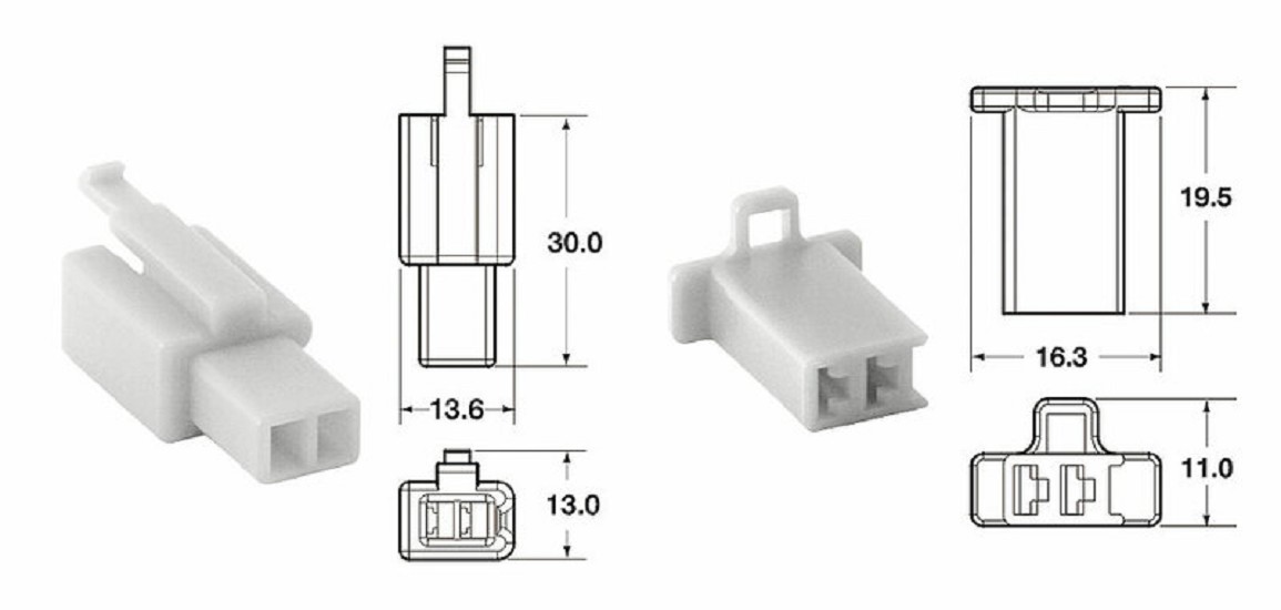 BIHR Satz Steckverbinder 110 ML OE 2-polig Ø 0,5mm²/0,85 mm² - 5 komplette Sätze BIHR Satz Steckverbinder 110 ML OE 2-polig Ø 0,5mm²/0,85 mm² - 5 komplette Sätze