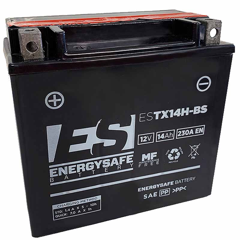Batterie ENERGYSAFE EST14H-BS (CP) mit Säurepack 12V/14AH (10 Std.) [150x85x145] CCA=230A (2 Jahre Garantie - s. Artikeltext)