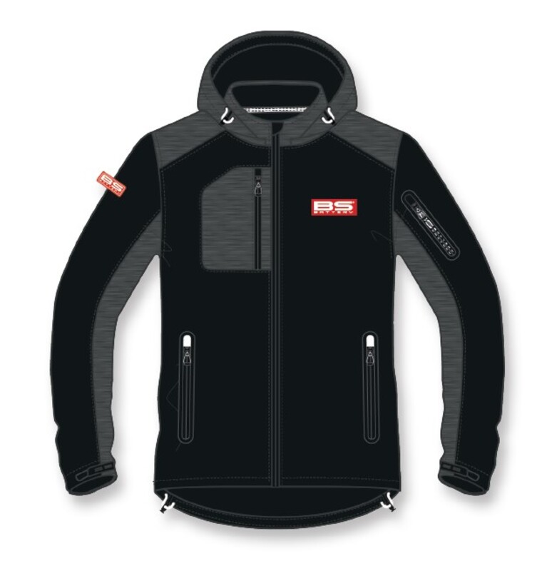 BS BATTERY BS Factory Softshell Jacket - Black/Grey Size L