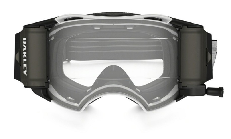 OAKLEY Airbrake MX Race-Ready Roll-Off Goggle Matte White Speed Clear Lens