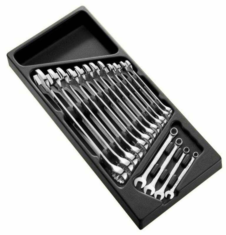 EXPERT Werkzeugmodul mit 16 Gabel-Ringschlüsseln 6 bis 24 mm - Plastik-Einlegefach EXPERT Werkzeugmodul mit 16 Gabel-Ringschlüsseln 6 bis 24 mm - Plastik-Einlegefach
