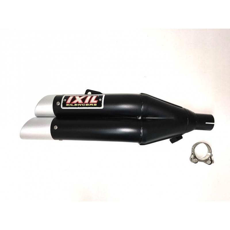 IXIL Hyperlow Endtopf Edelstahl schwarz / Endkappe Aluminium - XH6362XB