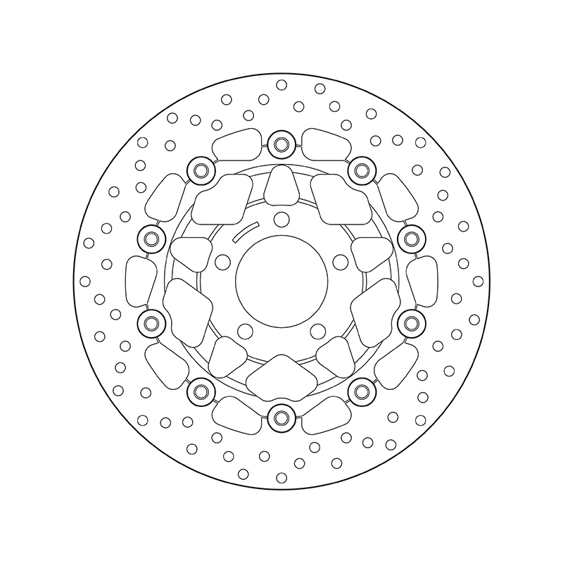 BREMBO Serie Oro rund schwimmend Bremsscheibe BREMBO Serie Oro rund schwimmend Bremsscheibe