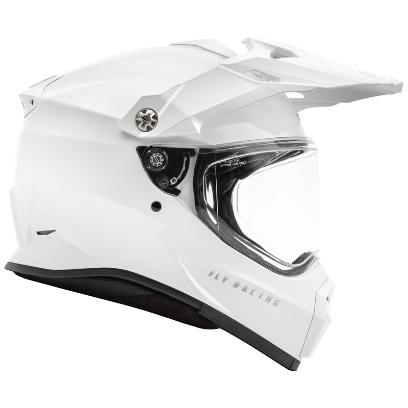 FLY RACING Trekker Solid Helm - Weiß