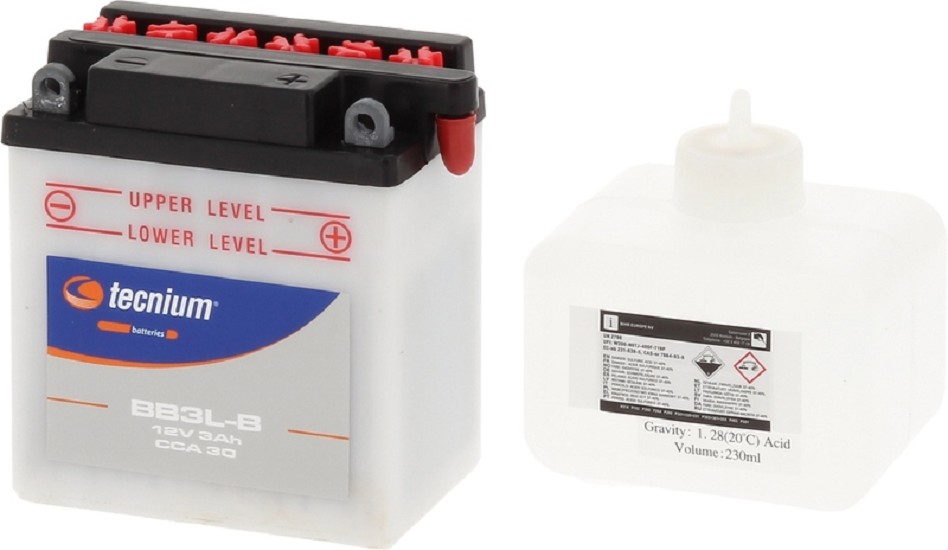 TECNIUM Blei/Säure Batterie mit Säurepack - BB3L-B TECNIUM Blei/Säure Batterie mit Säurepack - BB3L-B