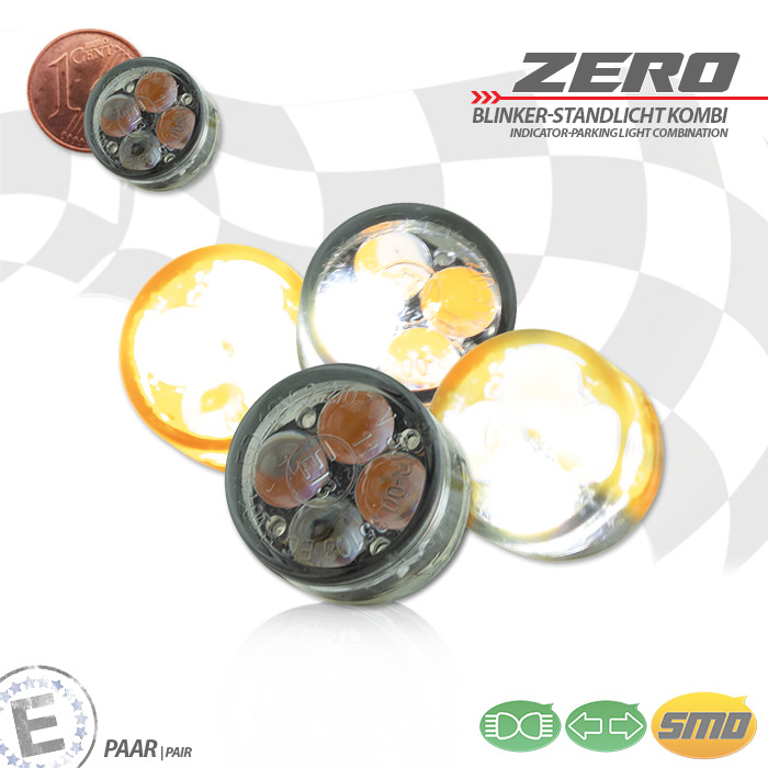 SMD-Einbaublinker-Positionslichtset Zero getönt