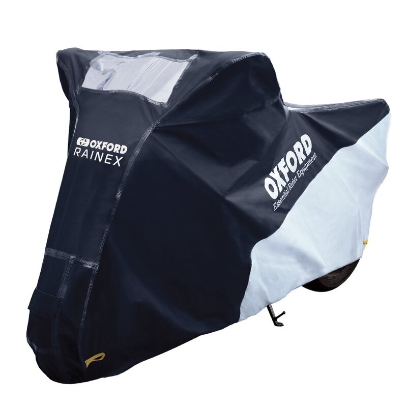 OXFORD Outdoor Abdeckplane Rainex Schwarz/Silber - Motorrad / Scooter - L OXFORD Outdoor Abdeckplane Rainex Schwarz/Silber - Motorrad / Scooter - XL