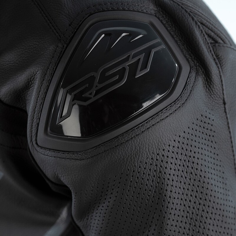 RST Sabre CE Leather Jacket - Black/Black/Black Size M