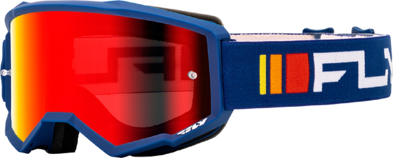 FLY RACING Zone Brille Navy/Weiß - Rot/Rauchgraue Linse FLY RACING Zone Brille Navy/Weiß - Rot/Rauchgraue Linse