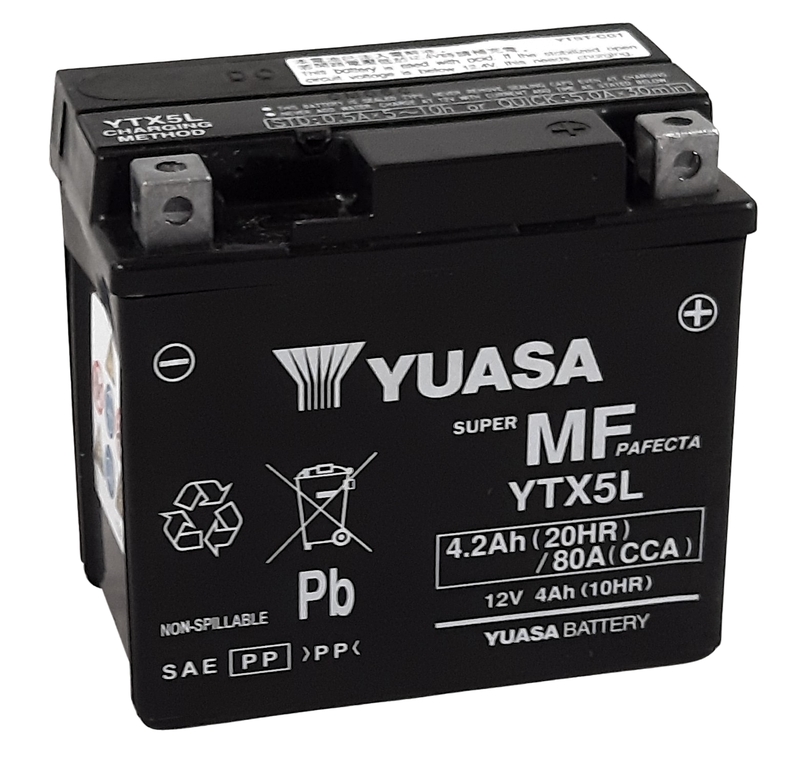 YUASA Batterie Wartungsfrei - Werkseitig aktiviert - YTX5L FA YUASA Batterie Wartungsfrei - Werkseitig aktiviert - YTX5L FA