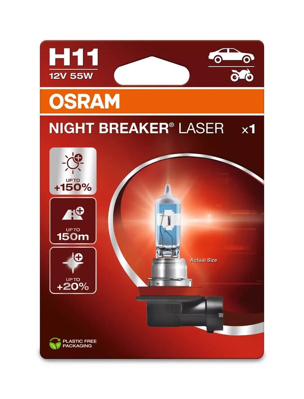 OSRAM Glühlampe Night Braker Laser NBL H11 12V / 55W X1 OSRAM Glühlampe Night Braker Laser NBL H11 12V / 55W X1