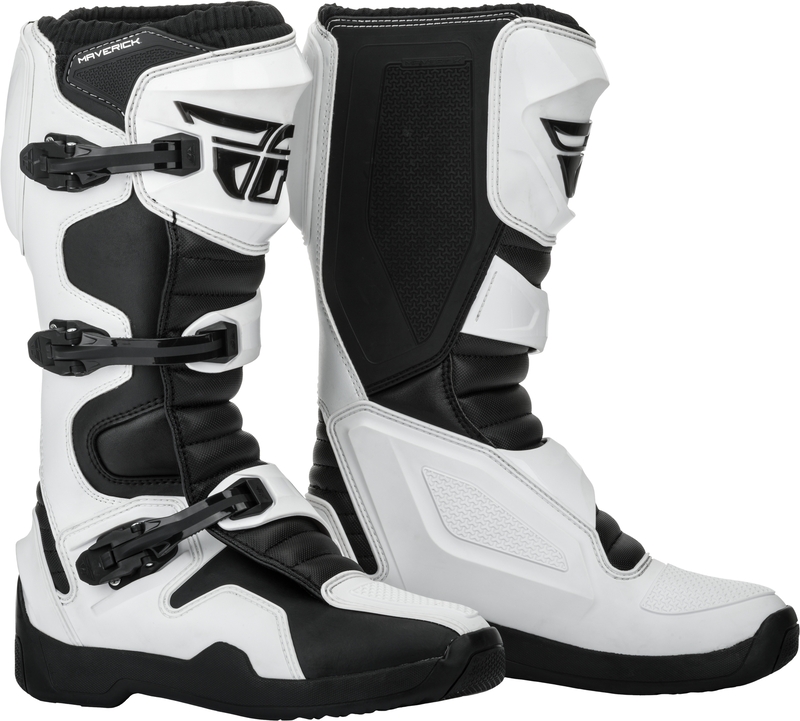 FLY RACING Maverik Boots White/Black Sz 08 FLY RACING Maverik Boots White/Black Sz 11