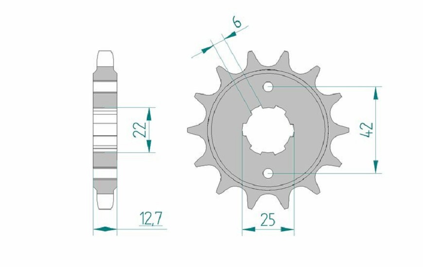 AFAM Standard Stahlritzel vorne 20502 - 530 AFAM Standard Stahlritzel vorne 20502 - 530
