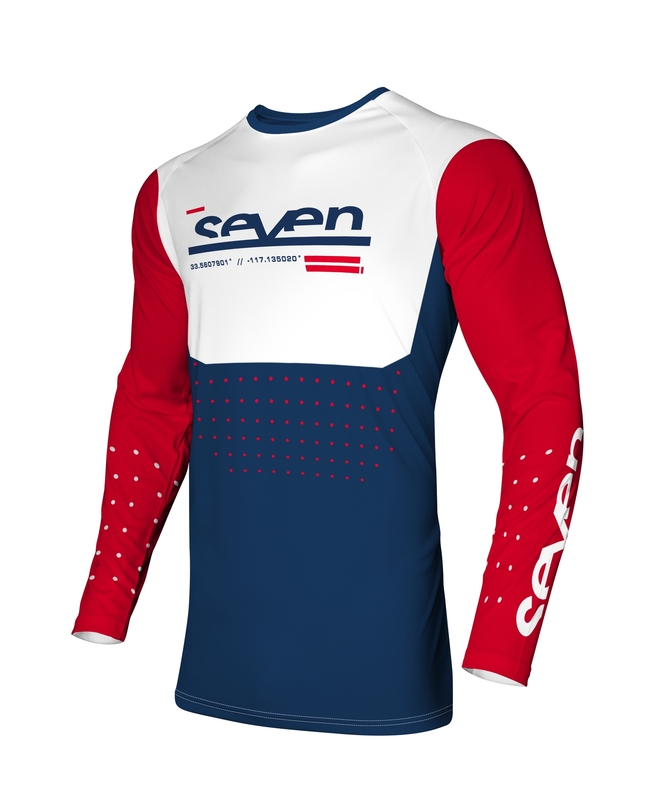SEVEN Vox Aperture Trikot Jugend - Rot/Blau/Weiß