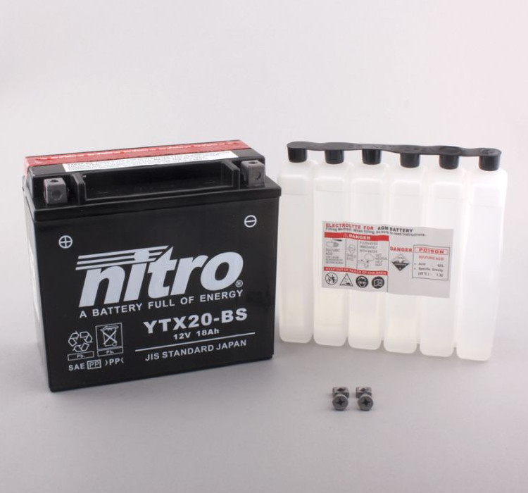 Batterie Nitro YTX20-BS 18AH MF