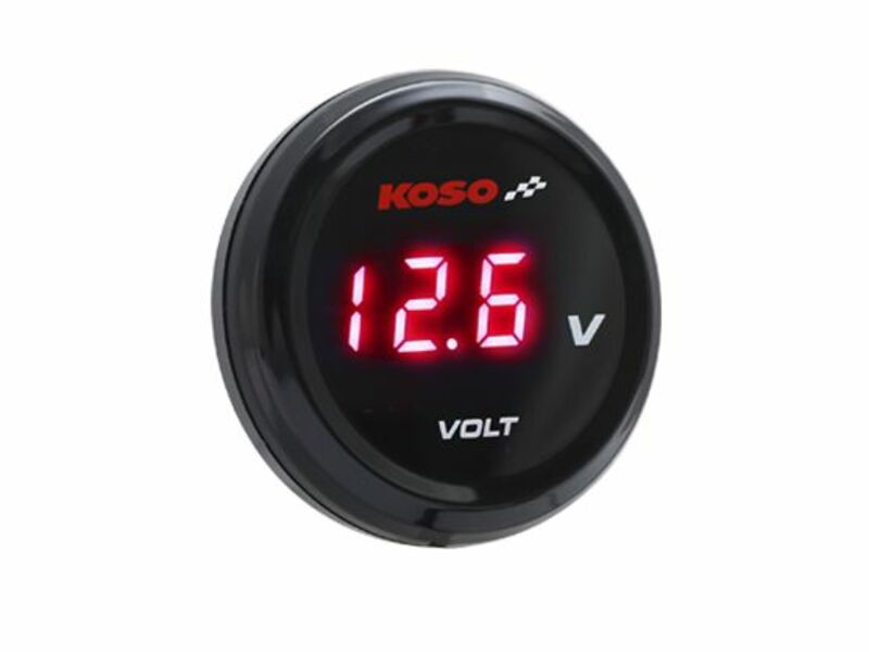 KOSO i-GEAR Voltmeteranzeige blau KOSO i-GEAR Voltmeteranzeige rot