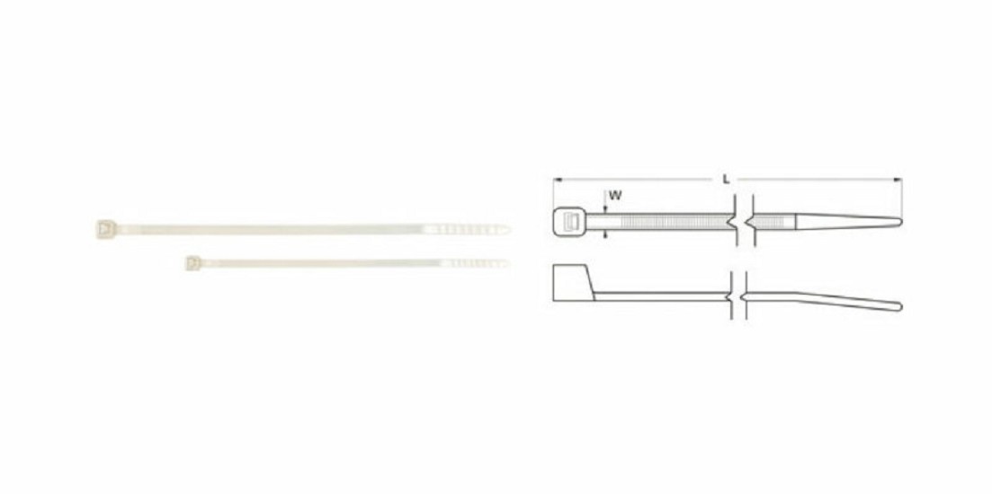 BIHR Nylonschellen 2,5 x 100 mm weiss 100 Stück