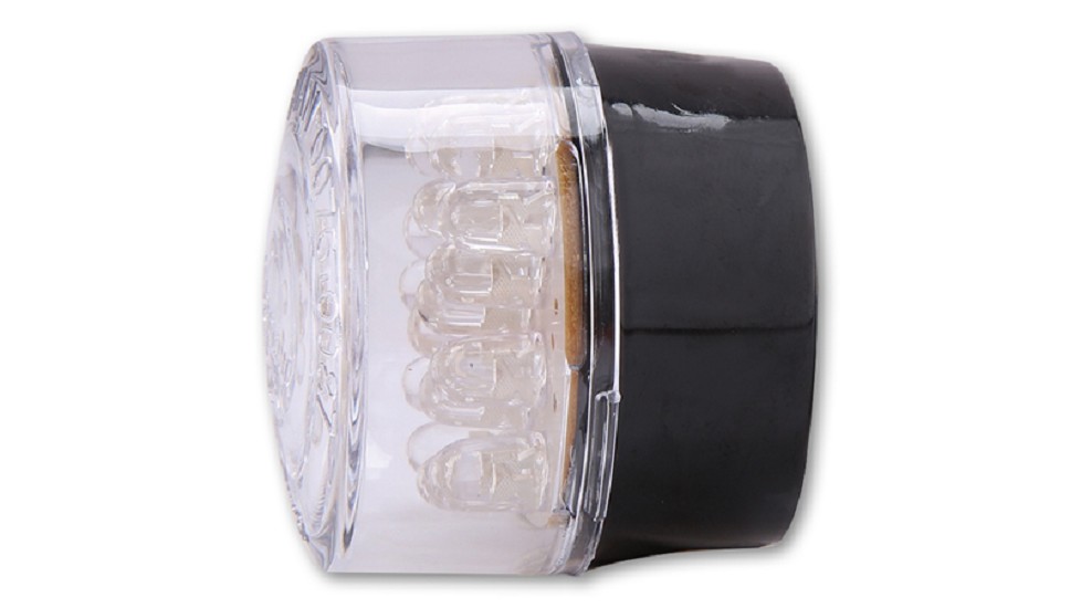 SHIN YO Einsatz LED-Mini-Rücklicht Bullet, Rund, Glas transparent