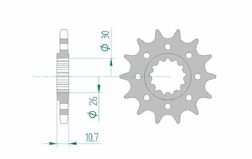 AFAM Standard Stahlritzel vorne 21805 - 525 AFAM Standard Stahlritzel vorne 21805 - 525
