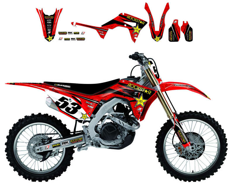 BLACKBIRD Rockstar Energy Deko-Kit passend für Honda CR125/250R BLACKBIRD Rockstar Energy Deko-Kit passend für Honda CR125/250R